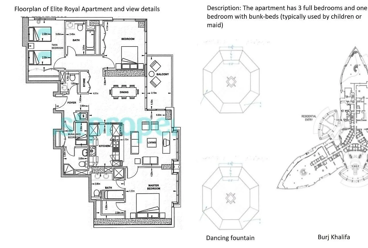 Burj Grand Apartment - Four Bedrooms Dubai